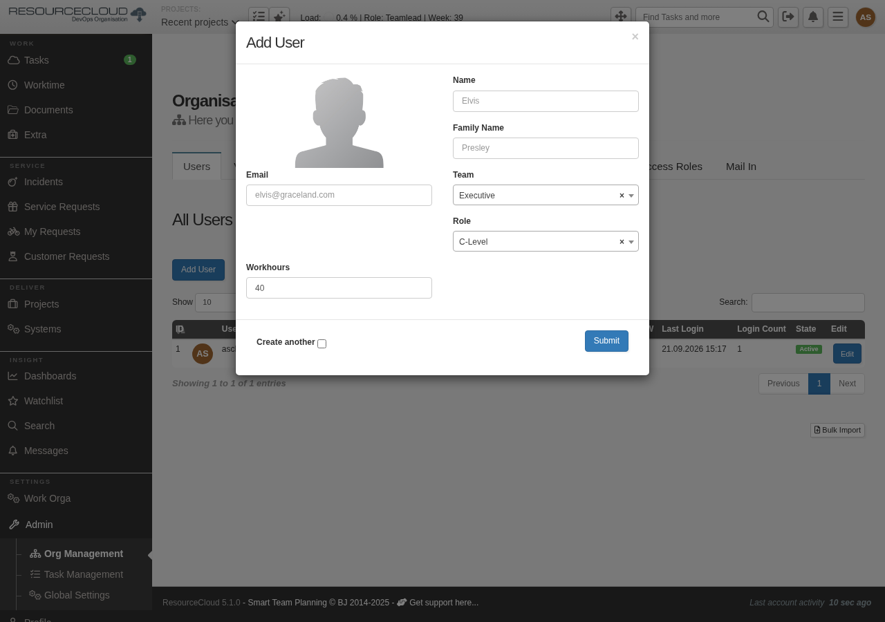 Add User dialog